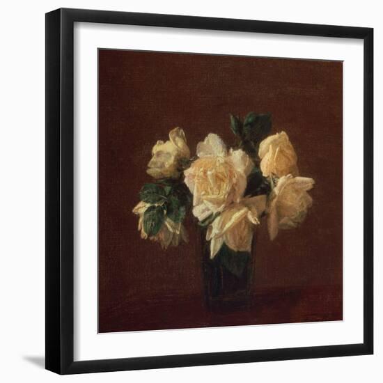 Yellow Roses-Henri Fantin-Latour-Framed Giclee Print