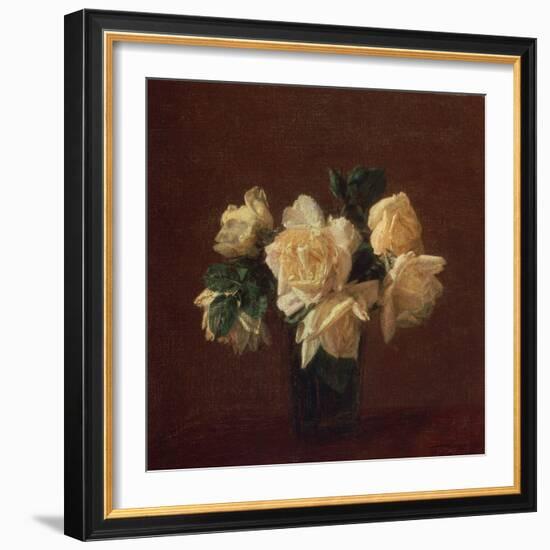 Yellow Roses-Henri Fantin-Latour-Framed Giclee Print