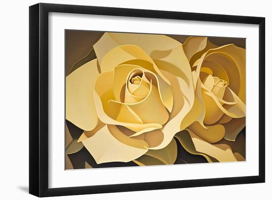 Yellow Roses-Lea Faucher-Framed Art Print