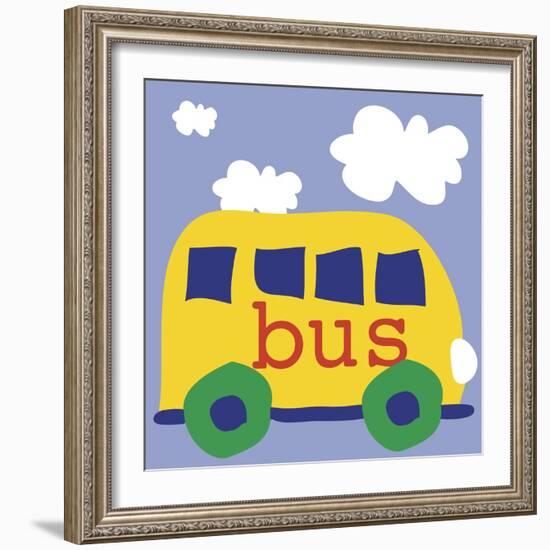 Yellow School Bus-Erin Clark-Framed Giclee Print