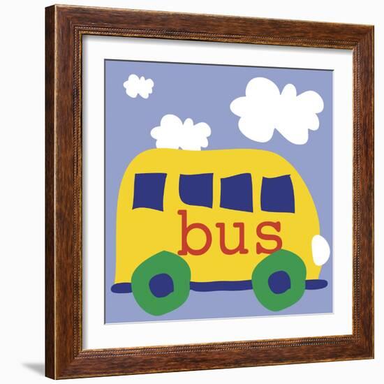 Yellow School Bus-Erin Clark-Framed Giclee Print