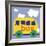 Yellow School Bus-Erin Clark-Framed Giclee Print