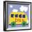 Yellow School Bus-Erin Clark-Framed Giclee Print