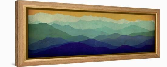 Yellow Sky Mountains-Ryan Fowler-Framed Stretched Canvas