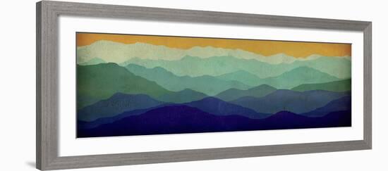 Yellow Sky Mountains-Ryan Fowler-Framed Art Print