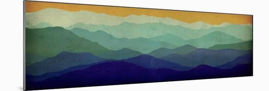 Yellow Sky Mountains-Ryan Fowler-Mounted Art Print