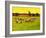 Yellow Sky with Sheep-Patty Baker-Framed Art Print