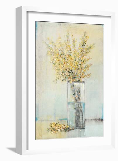 Yellow Spray in Vase I-Tim OToole-Framed Art Print