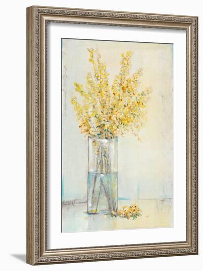 Yellow Spray in Vase II-Tim OToole-Framed Art Print