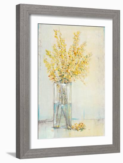 Yellow Spray in Vase II-Tim OToole-Framed Art Print