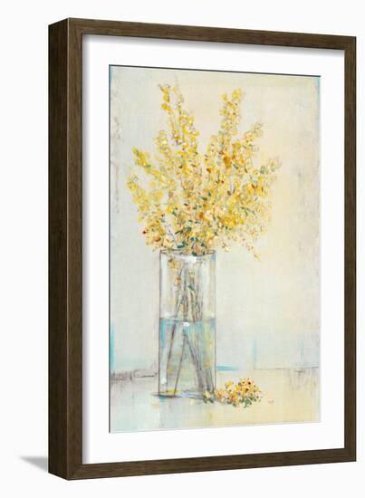 Yellow Spray in Vase II-Tim OToole-Framed Art Print