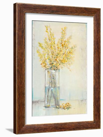 Yellow Spray in Vase II-Tim OToole-Framed Art Print