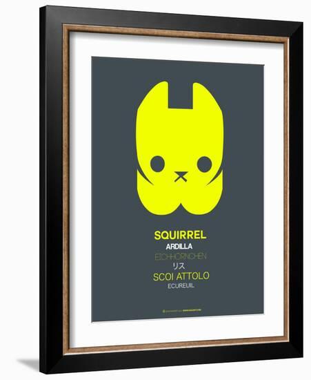 Yellow Squirrel Multilingual Poster-NaxArt-Framed Art Print