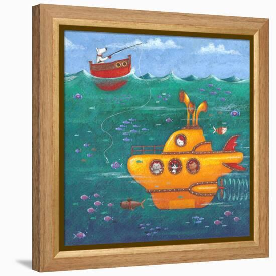 Yellow Submarine-Peter Adderley-Framed Stretched Canvas