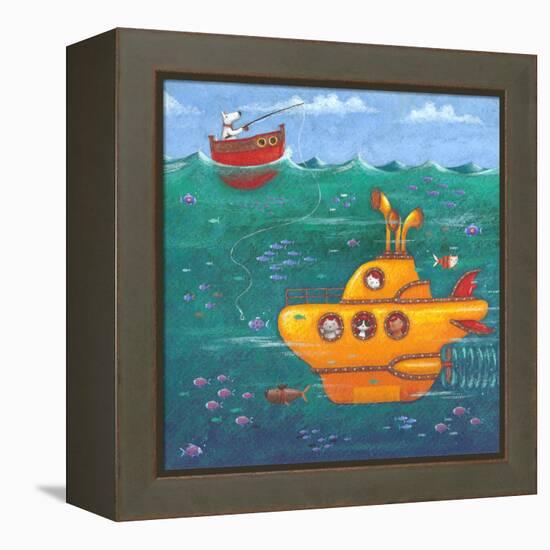 Yellow Submarine-Peter Adderley-Framed Stretched Canvas