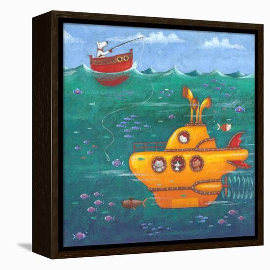 Yellow Submarine-Peter Adderley-Framed Stretched Canvas