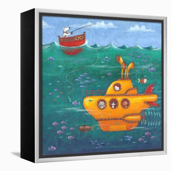 Yellow Submarine-Peter Adderley-Framed Stretched Canvas