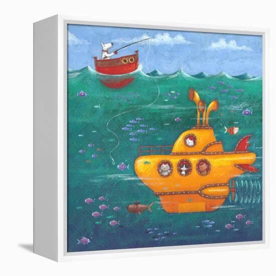 Yellow Submarine-Peter Adderley-Framed Stretched Canvas