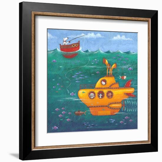 Yellow Submarine-Peter Adderley-Framed Art Print