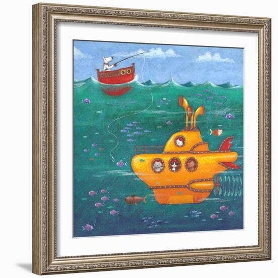 Yellow Submarine-Peter Adderley-Framed Art Print