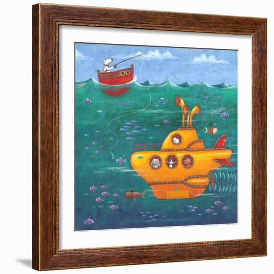 Yellow Submarine-Peter Adderley-Framed Art Print