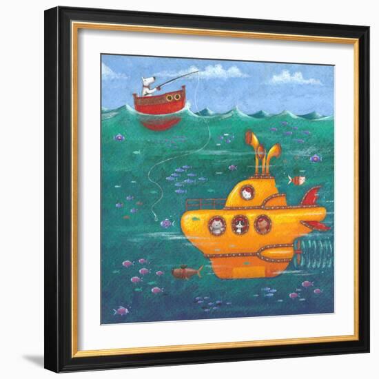 Yellow Submarine-Peter Adderley-Framed Art Print