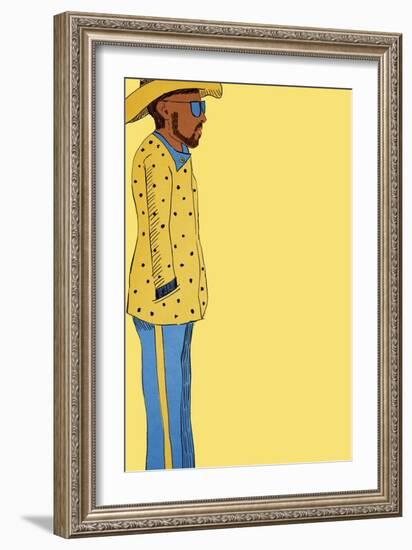 Yellow Suit Man, 2022 (Digital)-Roberta Murray-Framed Giclee Print