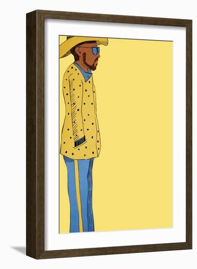 Yellow Suit Man, 2022 (Digital)-Roberta Murray-Framed Giclee Print