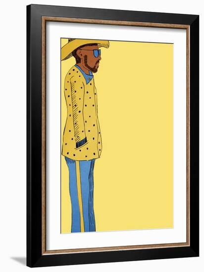 Yellow Suit Man, 2022 (Digital)-Roberta Murray-Framed Giclee Print