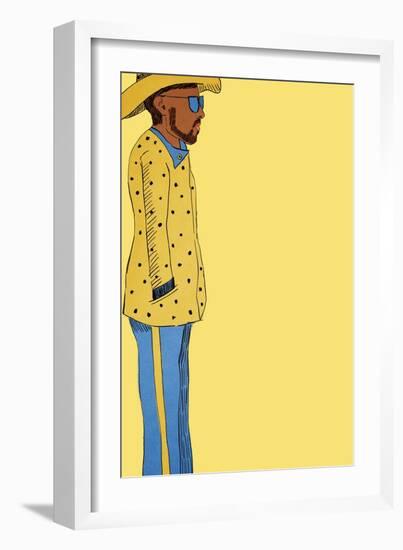 Yellow Suit Man, 2022 (Digital)-Roberta Murray-Framed Giclee Print