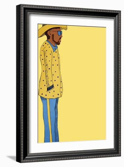 Yellow Suit Man, 2022 (Digital)-Roberta Murray-Framed Giclee Print