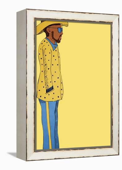 Yellow Suit Man, 2022 (Digital)-Roberta Murray-Framed Premier Image Canvas