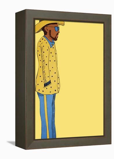 Yellow Suit Man, 2022 (Digital)-Roberta Murray-Framed Premier Image Canvas