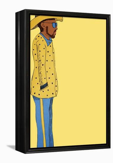 Yellow Suit Man, 2022 (Digital)-Roberta Murray-Framed Premier Image Canvas