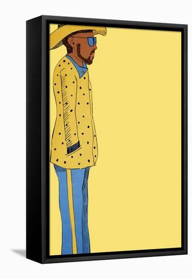 Yellow Suit Man, 2022 (Digital)-Roberta Murray-Framed Premier Image Canvas