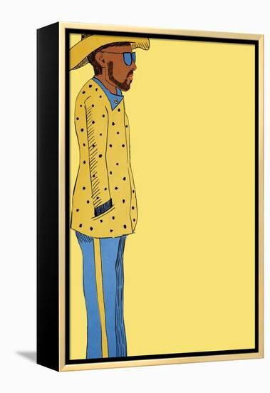 Yellow Suit Man, 2022 (Digital)-Roberta Murray-Framed Premier Image Canvas