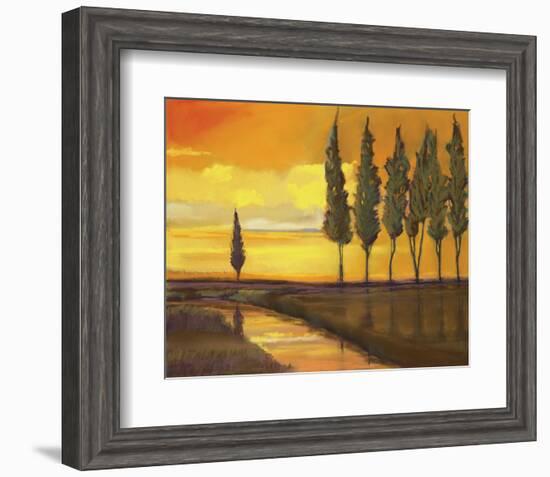 Yellow Sunset over Water I-Judith D'Agostino-Framed Art Print