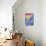 Yellow Tabby  Cat Hanging from Moon-sylvia pimental-Mounted Art Print displayed on a wall