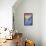 Yellow Tabby  Cat Hanging from Moon-sylvia pimental-Framed Stretched Canvas displayed on a wall