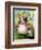 Yellow Tabby Cat Kittens BullFrog-sylvia pimental-Framed Art Print