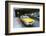 Yellow taxi cab at airport-null-Framed Photographic Print