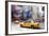 Yellow Taxi Cabs, Just Off Times Square, Manhattan, New York-Peter Adams-Framed Photographic Print