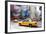 Yellow Taxi Cabs, Just Off Times Square, Manhattan, New York-Peter Adams-Framed Photographic Print