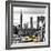 Yellow Taxi on Brooklyn Bridge Overlooking the One World Trade Center (1WTC)-Philippe Hugonnard-Framed Photographic Print