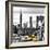 Yellow Taxi on Brooklyn Bridge Overlooking the One World Trade Center (1WTC)-Philippe Hugonnard-Framed Photographic Print