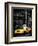 Yellow Taxis, 108 Fifth Avenue, Flatiron, Manhattan, New York City, Black and White Photography-Philippe Hugonnard-Framed Photographic Print