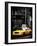 Yellow Taxis, 108 Fifth Avenue, Flatiron, Manhattan, New York City, Black and White Photography-Philippe Hugonnard-Framed Photographic Print