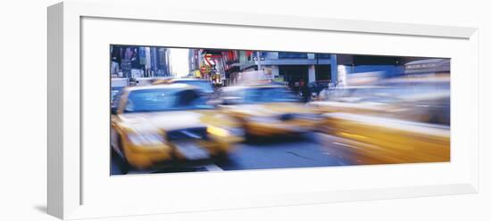 Yellow Taxis on the Road, Times Square, Manhattan, New York City, New York State, USA-null-Framed Photographic Print