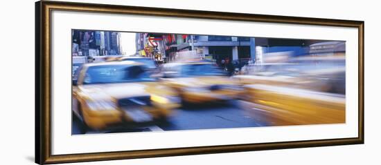 Yellow Taxis on the Road, Times Square, Manhattan, New York City, New York State, USA-null-Framed Photographic Print