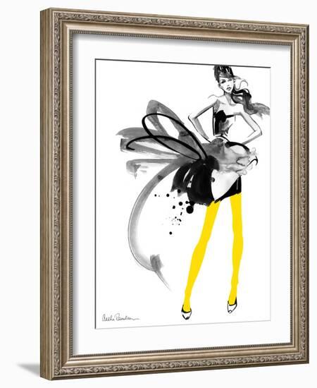 Yellow Tights-Aasha Ramdeen-Framed Art Print
